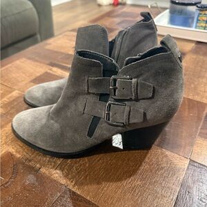 Ivanka Trump Charcoal Suede Ankle Boots